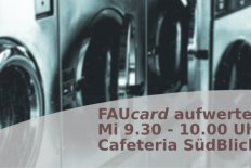 FAUcard für Waschmaschinen aufwerten - Campus Süd